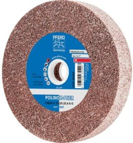 PFERD TOOLS POLINOX Vlies-Rad PNER für Finish, Körnung Grob, Durchmesser: 150 mm, Bohrung-Ø: 25,4 mm, Farbe: Braun - Bild 1