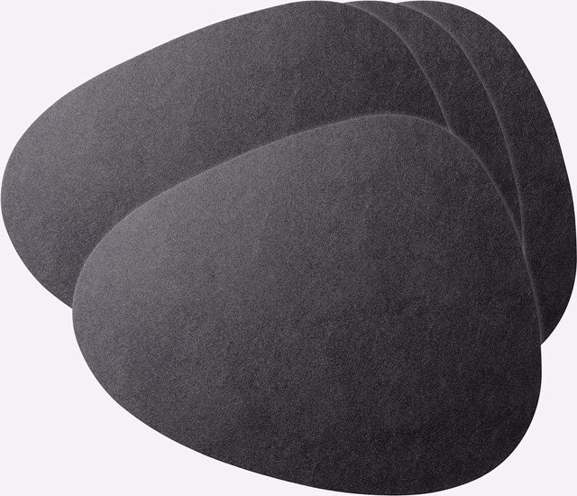 Platzsets aus Leder-Imitat von Heine Home in Schwarz, abwaschbar, B/T: 45 x 45 cm - Bild 1