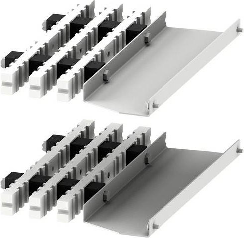 Siemens SIVACON S4 Feldverteilschienenhalter ungestaffelt, Farbe: Silber, Breite: 40 cm, 2 Stück pro Satz - Bild 1