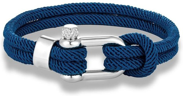 Armband Edelstahl, pfau blau, 21cm, Unisex - Bild 1