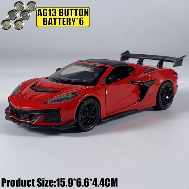 Linyi toy car Chevrolet Corvette C8 Zr1X Track Enhanced Version, Modellauto, 1:32, Metall, ab 14 Jahren - Bild 1