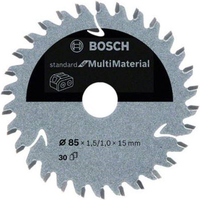 Bosch Kreissägeblatt Standard for Multi Material für Akkusägen, Durchmesser: 85 mm, Bohrung: 15 mm, 30 Zähne, Farbe: Silber - Bild 3