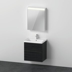 Duravit D-Neo Möbelwaschtisch mit Waschtisch-Unterbau in Eiche schwarz, Breite: 65 cm, Tiefe: 48 cm, Höhe: 20 cm - Bild 1