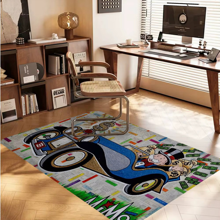 Rutschfeste Badematte Dollar Alec Monopoly in Multicolour für Kinderzimmer und Wohnzimmer - Bild 3