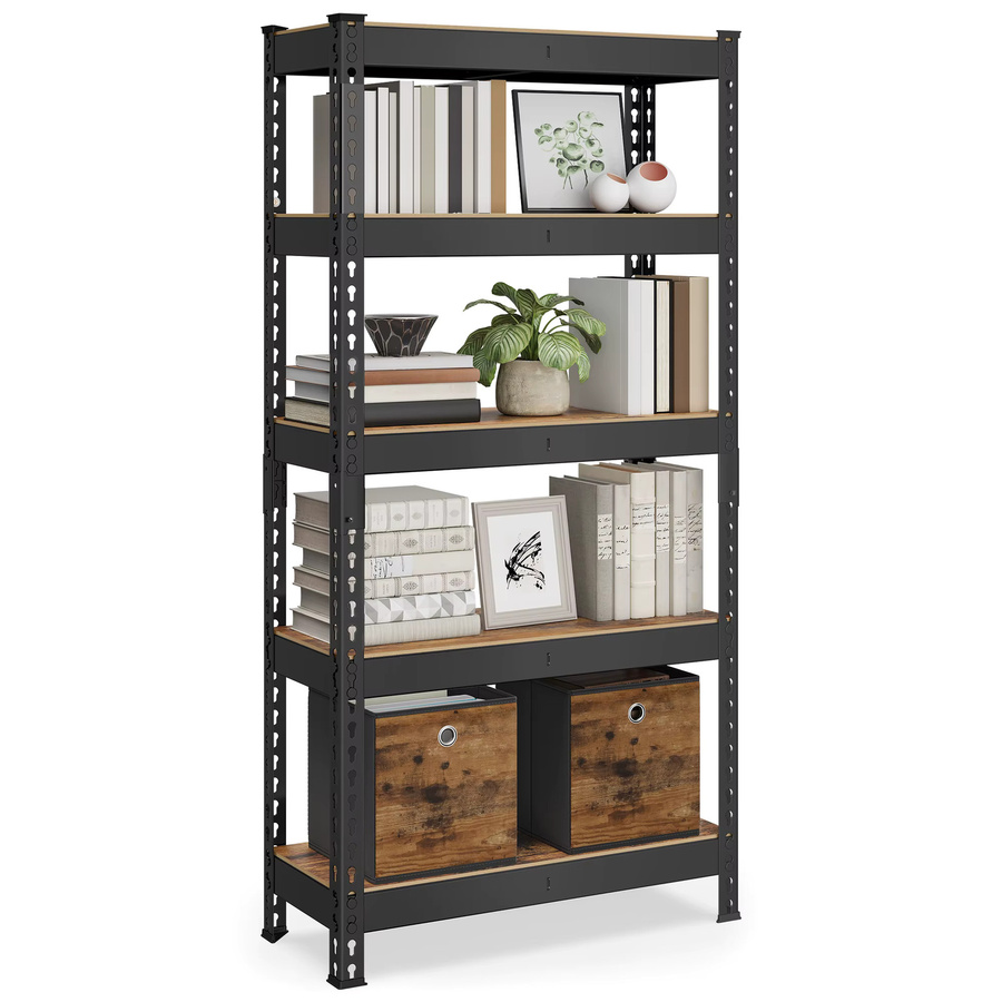SONGMICS Schwerlastregal mit 5 verstellbaren Ablagen in Braun, B/T/H: 30 x 75 x 150 cm - Bild 2