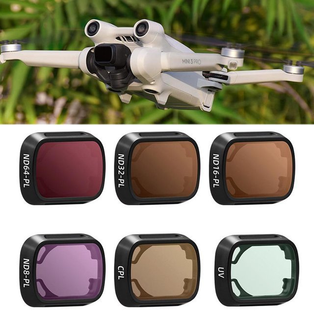 6er ND-Filter-Set aus HD-Glas für DJI Mini 3 und DJI Mini 3 Pro in Grau - Bild 1