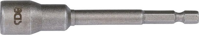 BGS Steckschlüssel-Einsatz Sechskant 2767 extra lang für Bohrmaschinen mit 6,3 mm 1/4 Zoll Antrieb und 11 mm Schlüsselweite in Silber - Bild 2