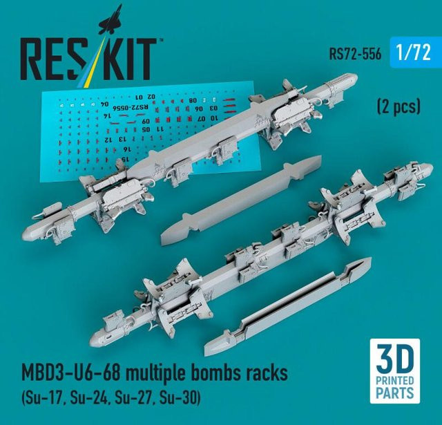 ResKit Models Multiple Bombs Racks, 2-teiliges Set, 3D Printed - Bild 1