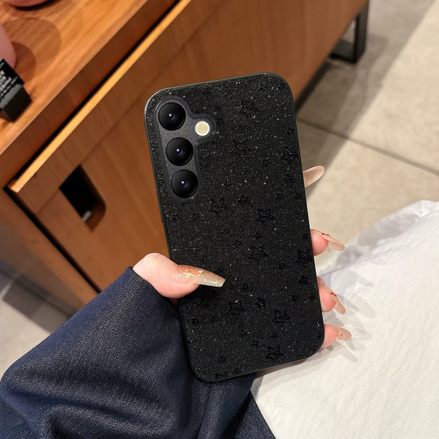 Luxuriöse Handyhülle mit funkelnden Sternen für Samsung Galaxy A-Serie in Schwarz - Bild 2