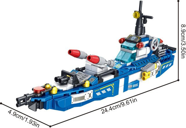 YCOLE Maritime Patrouilleboot Bausteine Spielzeug-Set 520 Teile - Bild 1