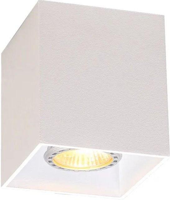 QAZQA Qubo Aufbaustrahler Weiß aus Aluminium mit GU10 Fassung und Dimmfunktion - Bild 1