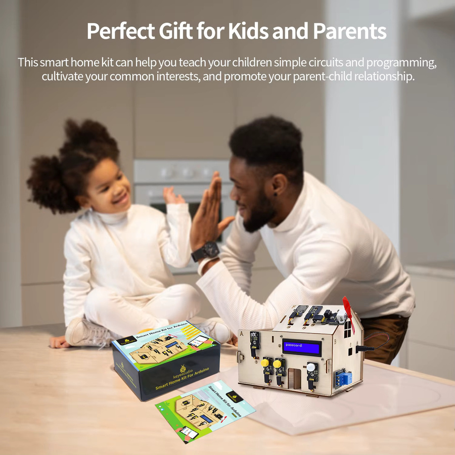 Keyes Studio Smart Home Kit für Arduino mit UnoPlus Board, Mixly und Scratch Programming, DIY House Kit, Multicolor - Bild 5