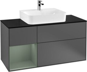 V&B Waschtischunterschrank Finion in Anthrazit, Breite: 120 cm, Tiefe: 50,1 cm, Höhe: 50,1 cm - Bild 1