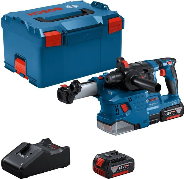 Bosch Professional Akku-Bohrhammer GBH 18V-22 mit GDE 18V-12 und 2x GBA 18V 4,0Ah Akkus in L-Boxx - Bild 1