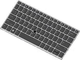 HP Backlit Tastatur mit Pointstick in Schwarz (Layout Frankreich) L13697-051 - Bild 1