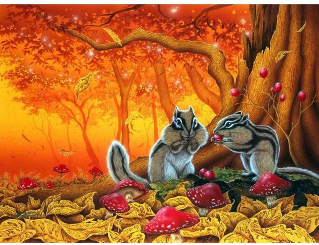 FIYO DIY 5D Diamond Painting Set mit Tiermotiv, Mehrfarbig, B/H: 20 x 30 cm - Bild 1
