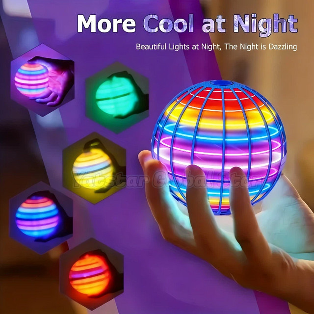 Fly Nova LED Leuchtende Fliegende Kugel Boomerang, Spielzeug, Rot, Bunt / Mehrfarbig - Bild 1