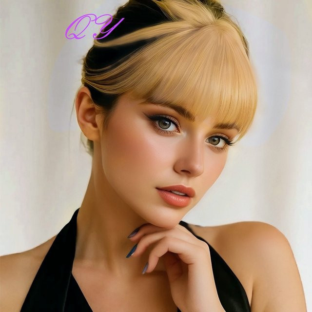 IQRYR WIG Farbverlaufs-Pony-Haarteil, synthetisch, Damen - Bild 1