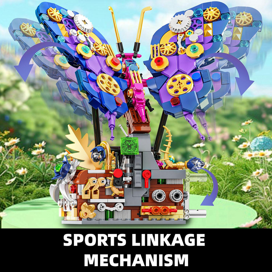 YCOLE Mechanisches Schmetterlings-Baustein-Spielzeug-Set 594 Teile 6-12 Jahre - Bild 2