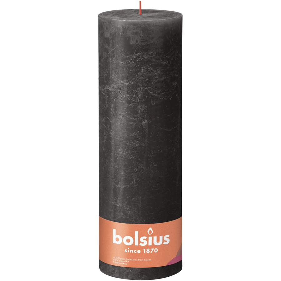 Bolsius Rustik-Kerze Shine in Stürmischem Grau, Höhe: 300 mm, Durchmesser: 100 mm - Bild 2