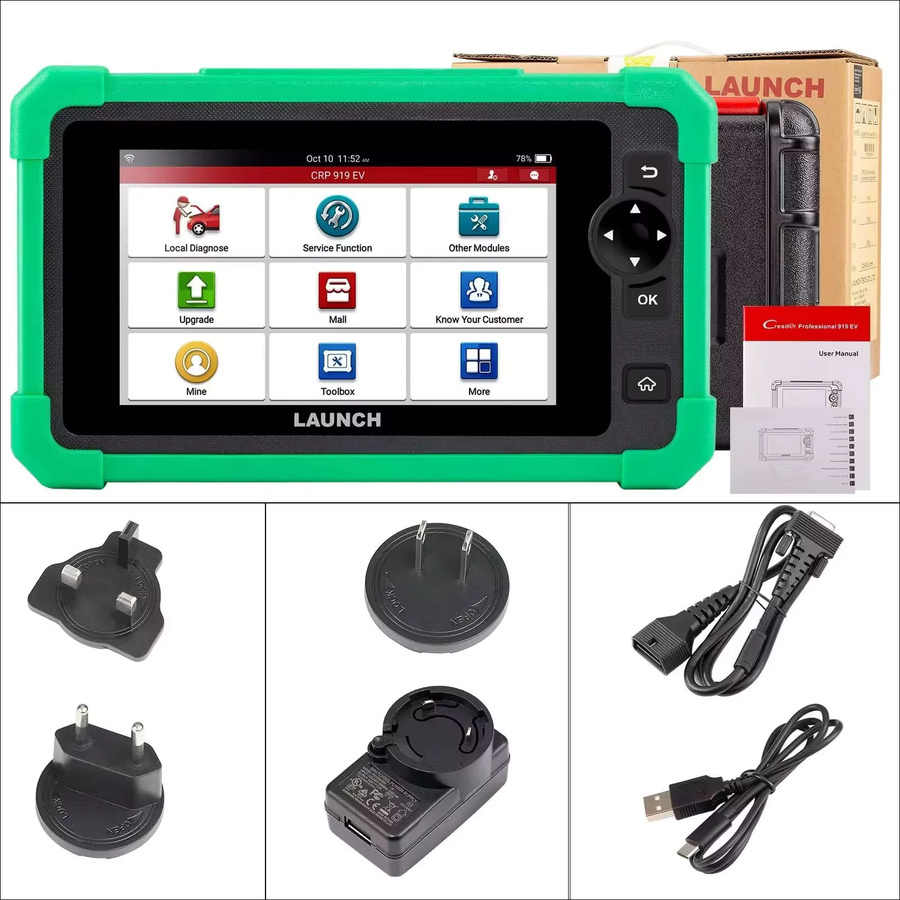 LAUNCH CRP919 EV Diagnosegerät für Elektrofahrzeuge in Grün - Bild 3