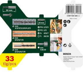 Bosch X-Line 33-teiliges Bohrer- und Bit-Sortiment für Metall, Stein, Beton, Holz und Mauerwerk - Bild 2