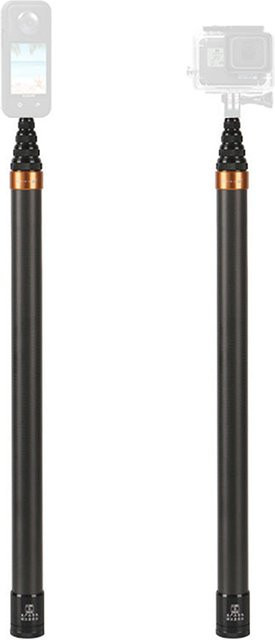 Insta360 Unsichtbarer Selfie Stick aus Carbon Fiber für Action Kameras, Schwarz, Erweiterbar und Einstellbar - Bild 1