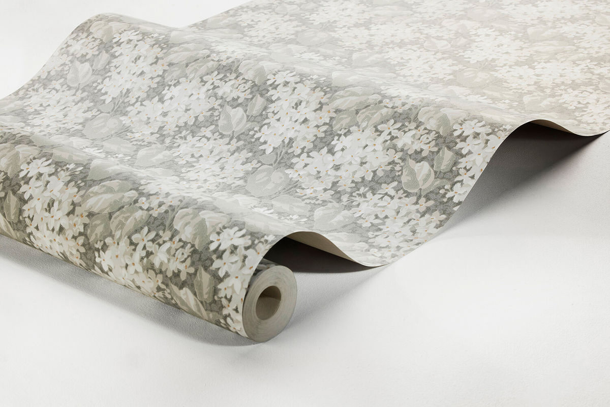 BoråsTapeter Tapete Aratorp 4163 mit floralem Design in Beige, Grau und Weiß aus Vlies - Bild 3