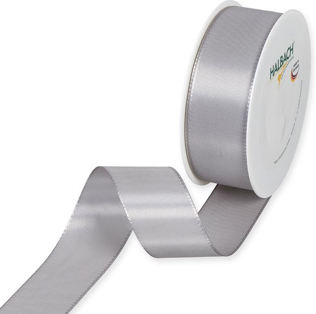 Halbach Taftband aus Polyester, Grau, Breite: 4 cm, Länge: 5 m - Bild 1