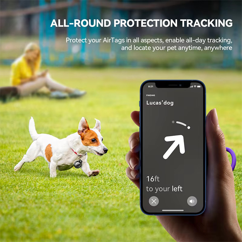 GITFOS Airtag-Halter für Apple Airtag GPS-Tracker-Hülle als Anti-Verlust-Schlüsselanhänger in Rot für Gepäck, Rucksack, Haustierhalsband und Schlüssel - Bild 5