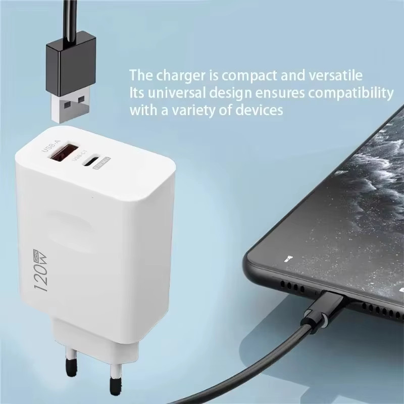 Xiaomi 120W Original Turbo-Schnellladegerät mit 2 USB-Anschlüssen in Weiß - Bild 5