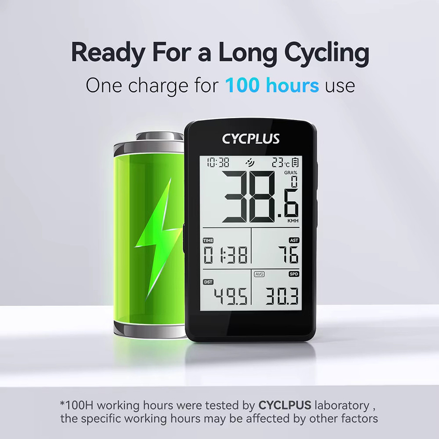 CYCPLUS M3 GPS Fahrradcomputer mit ANT+ und Bluetooth 5.0, wasserdichter Fahrrad-Tachometer in Schwarz - Bild 2
