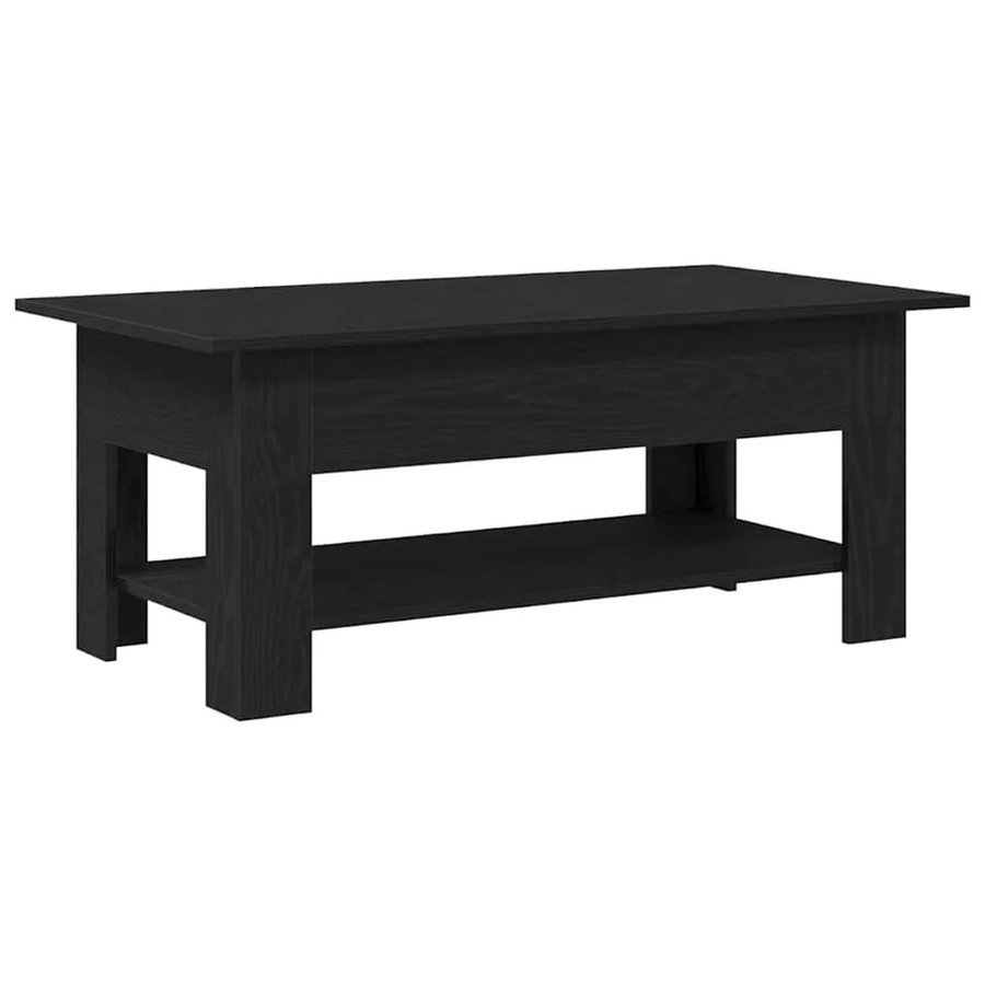 vidaXL Couchtisch in Schwarz und Eichen-Optik aus Holzwerkstoff, B/T/H: 102 x 55 x 42 cm - Bild 2
