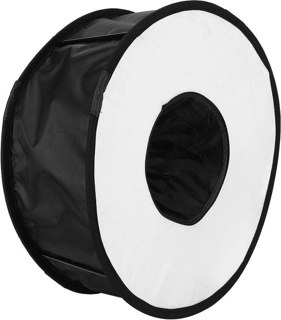 DIYelecs Universelle Runde Faltbare Diffusor Softbox für Makro-Aufnahmen und Blitzlicht in Schwarz - Bild 1