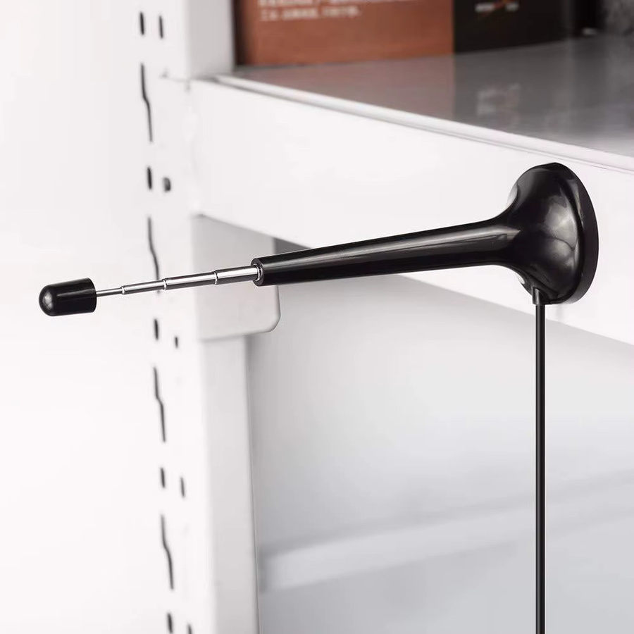 Alloet FM-Teleskopantenne für UKW-Radio und TV im Innenbereich mit 3 Adaptern, Schwarz - Bild 4