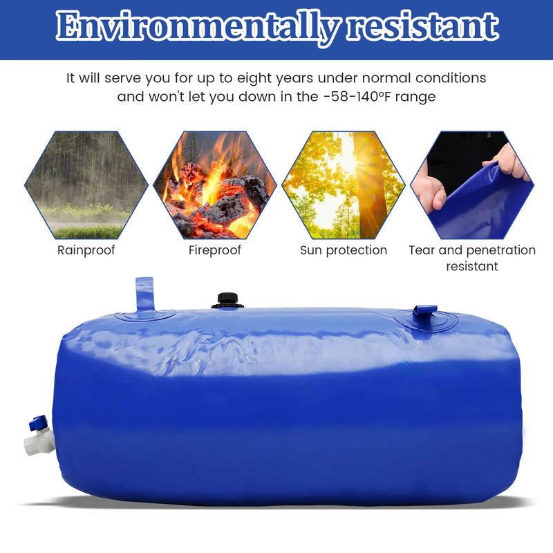 Willstar Faltbarer Wasserspeicher aus PVC in Schwarz, Kapazität: 110 l - Bild 2