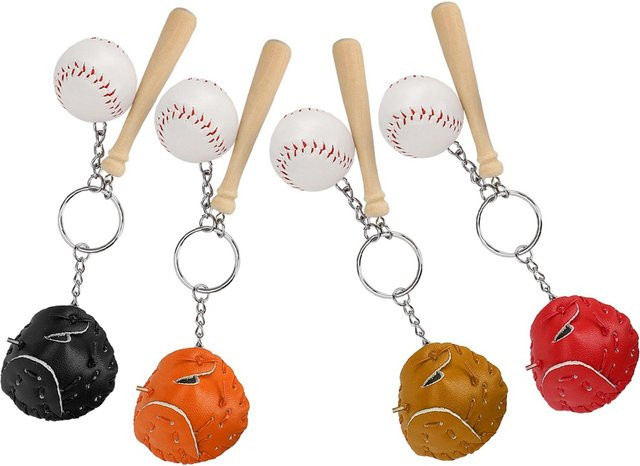 GoolRC Schlüsselanhänger, Mini Baseballschläger, Ball Set, Weiß, Unisex - Bild 1