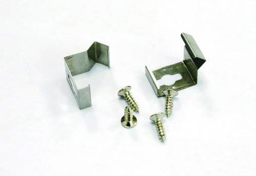 LEDmaxx LCV13 LEDconnect Befestigungsclips 90 Grad im 2er Set aus Edelstahl in Silber - Bild 1