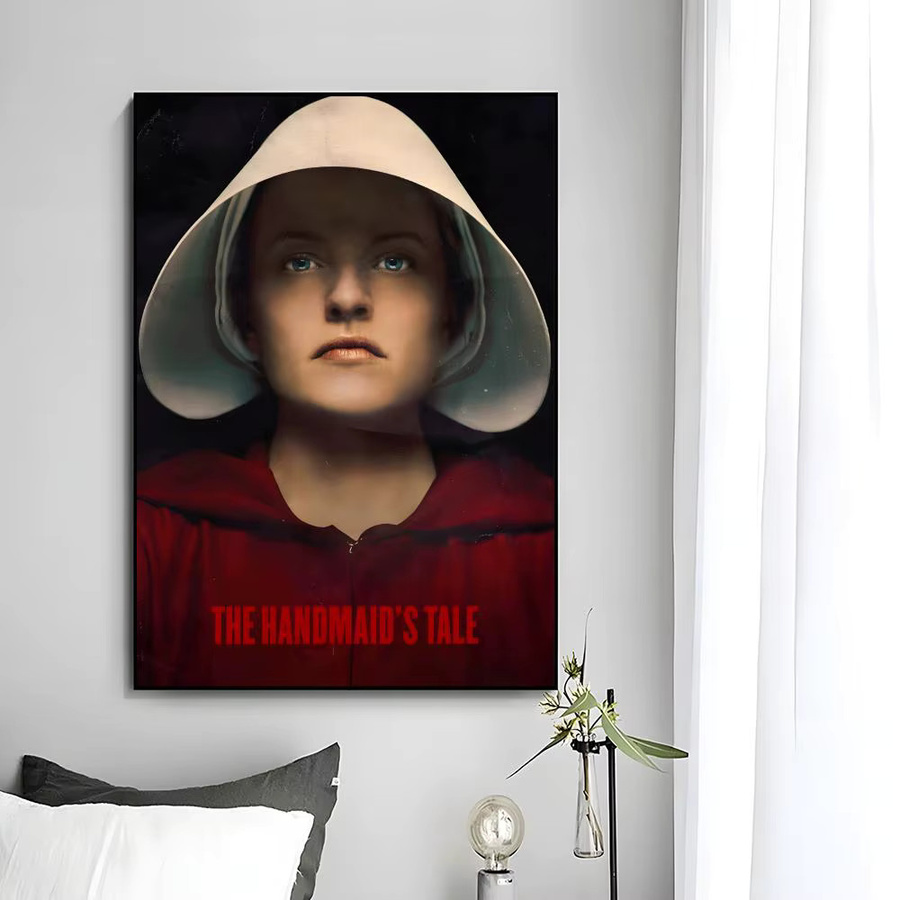 M-Movies The Handmaids Tale Poster Wandkunstdruck in Rot und Weiß, ungerahmt - Bild 3