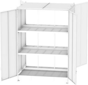 Regalcontainer BAUER CEN 36-3b aus Stahl mit Doppelflügeltor, Farbe: Blau, B/T/H: 391,0 x 290,0 x 454,0 cm - Bild 1