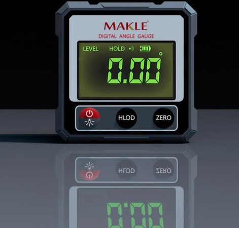 ETOPOO Digitaler Mini-Messneigungsmesser mit Magnet und Laser-Wasserwaage in Grau