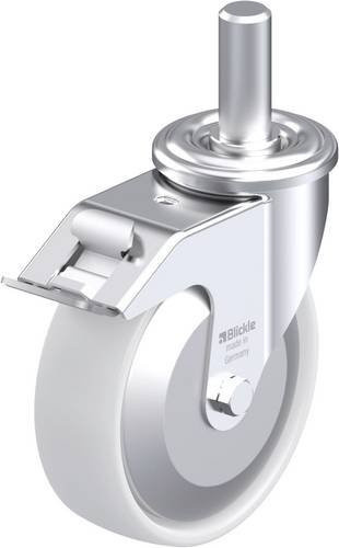 Blickle Stahlblech-Lenkrolle LEZ-PO 125G-FI-FA aus verzinktem Stahl mit Rad-Durchmesser 125 mm und einer Tragfähigkeit von 150 kg - Bild 1