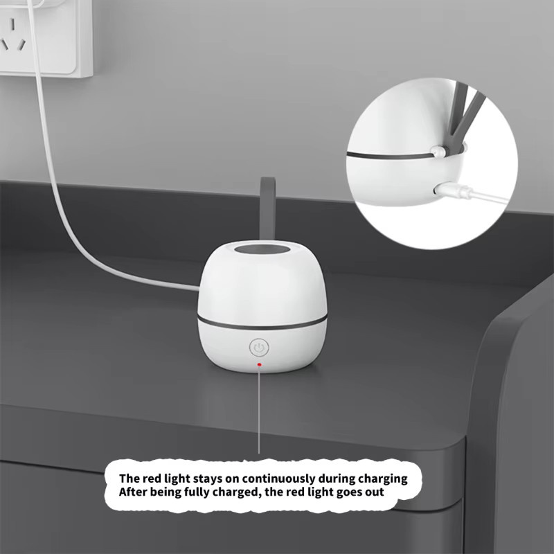 Wiederaufladbare Schnuller-Aufbewahrungsbox mit USB-C-Schnullerreiniger in Weiß - Bild 3