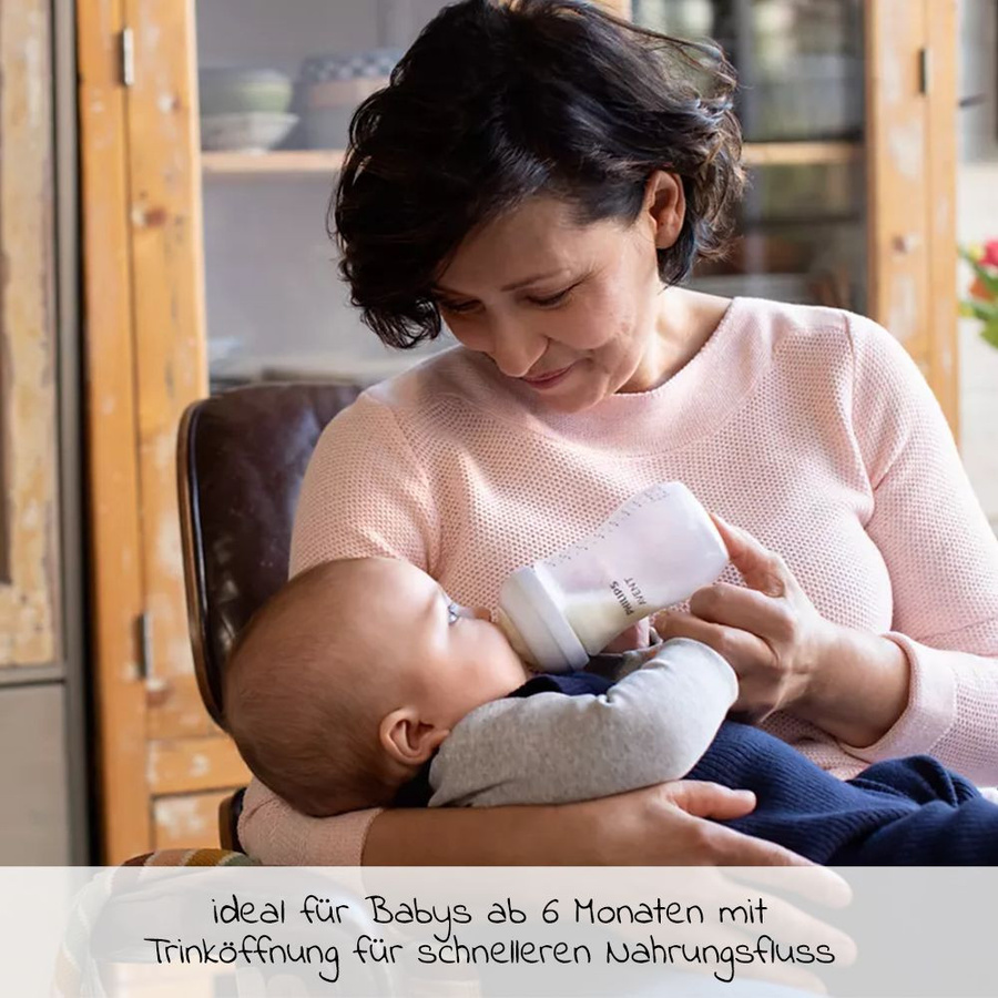 Philips Avent Natural Response Silikon Sauger 2er Pack Stufe 5 für 6M+ in Weiß und Transparent - Bild 2