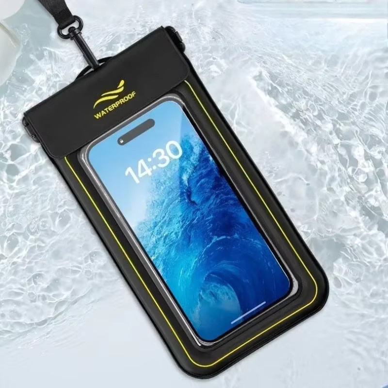 HAISSKY Wasserdichte Armband Handy Tasche für iPhone 17 16 15 14 13 Pro Max Plus in Schwarz mit Schwimmfunktion zum Schwimmen und Tauchen - Bild 2
