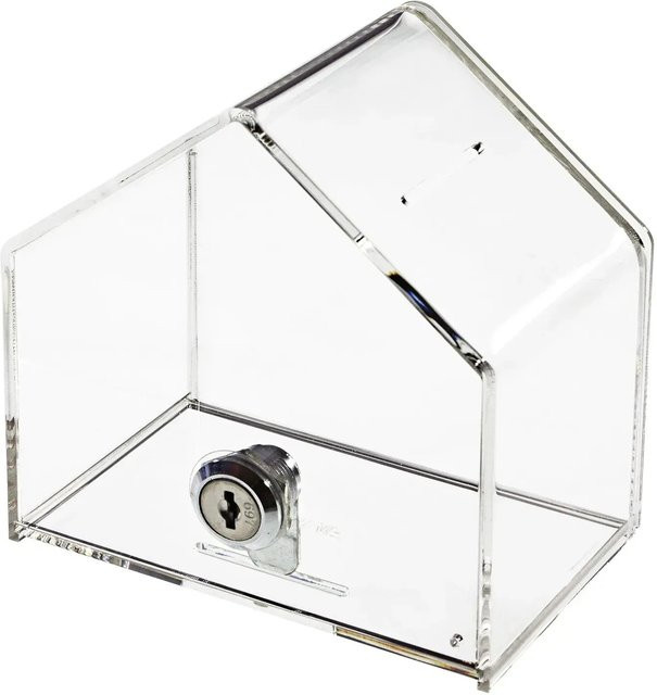HMF Spendenbox Aktionsbox Spendenhaus aus Acryl in Transparent, B/T/H: 138 x 125 x 90 cm - Bild 1