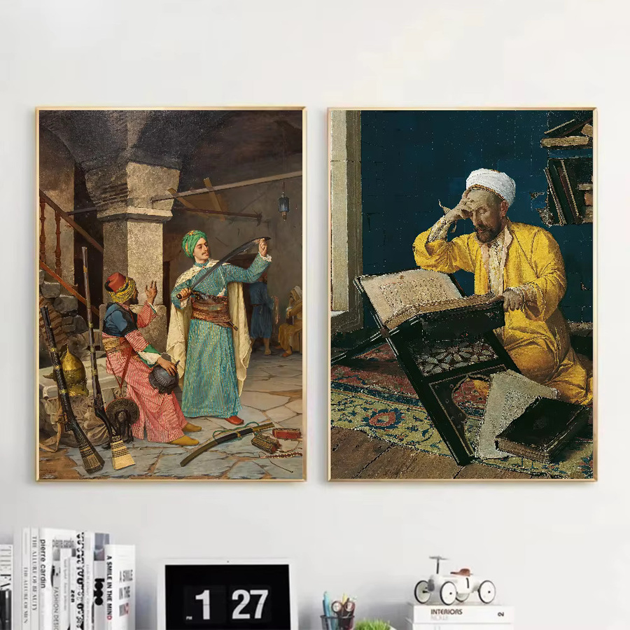 Wasserfester selbstklebender Papieraufkleber Kunstmalerei Osman Hamdi Bey Poster für deine Wanddekoration im Kaffeehaus oder Bar - Bild 3
