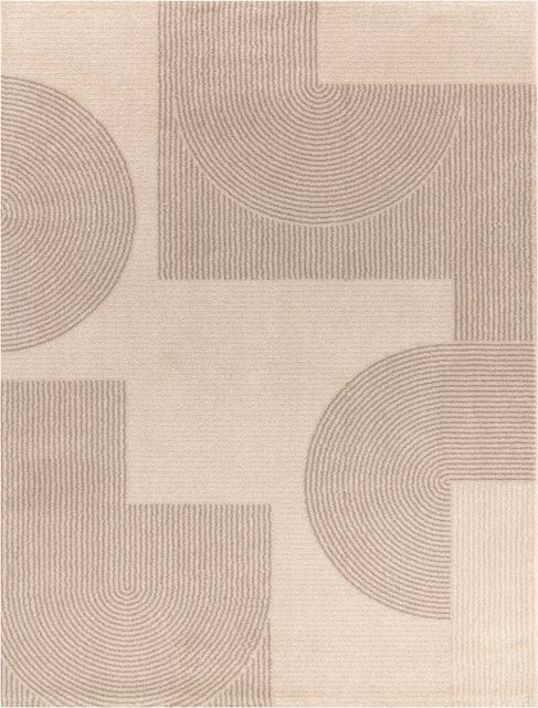 Teppich Balsa in Beige mit abstraktem Muster, modern und waschbar, B/T: 160 x 230 cm - Bild 1