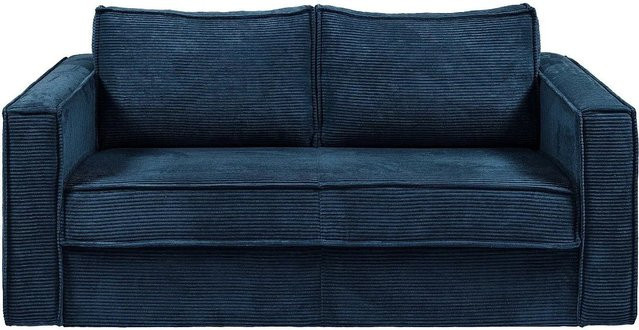 Vente-unique Schlafsofa Loreto in Marineblau und Beige mit Polsterung und Breite: 215 cm - Bild 1