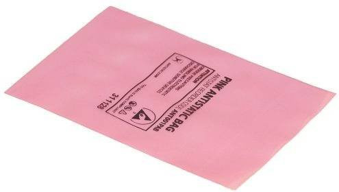 Antistat 001-0003 ESD-Beutel aus Kunststoff in Pink, 100 Stück, B: 10,2 cm x L: 15,2 cm - Bild 1